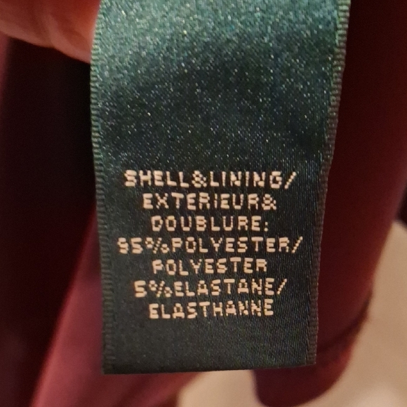 Lauren Ralph Lauren Rich Burgundy Sleeve Dress 14 - Picture 3 of 9